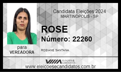 Candidato ROSE 2024 - MARTINÓPOLIS - Eleições