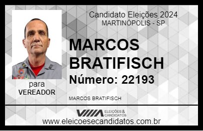 Candidato MARCOS BRATIFISCH 2024 - MARTINÓPOLIS - Eleições