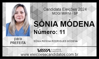 Candidato SÔNIA MÓDENA 2024 - MOGI MIRIM - Eleições