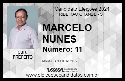 Candidato MARCELO NUNES 2024 - RIBEIRÃO GRANDE - Eleições