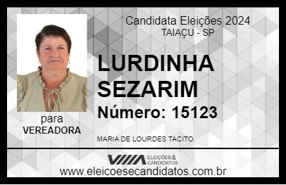 Candidato LURDINHA SEZARIM 2024 - TAIAÇU - Eleições