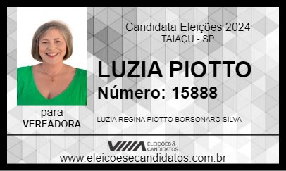 Candidato LUZIA PIOTTO 2024 - TAIAÇU - Eleições