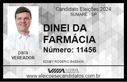 Candidato DINEI DA FARMÁCIA 2024 - SUMARÉ - Eleições