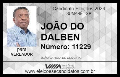 Candidato JOÃO DO DALBEN 2024 - SUMARÉ - Eleições