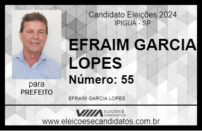 Candidato EFRAIM GARCIA LOPES 2024 - IPIGUÁ - Eleições