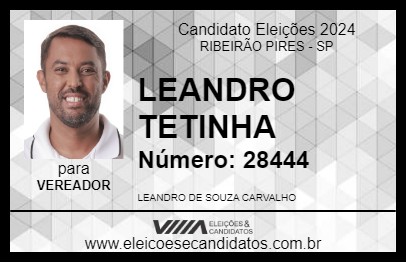 Candidato LEANDRO TETINHA 2024 - RIBEIRÃO PIRES - Eleições