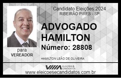 Candidato ADVOGADO HAMILTON 2024 - RIBEIRÃO PIRES - Eleições