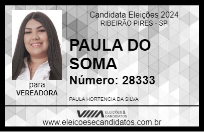 Candidato PAULA DO SOMA 2024 - RIBEIRÃO PIRES - Eleições