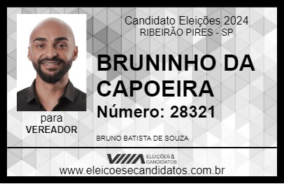 Candidato BRUNINHO DA CAPOEIRA 2024 - RIBEIRÃO PIRES - Eleições