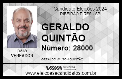 Candidato GERALDO QUINTÃO 2024 - RIBEIRÃO PIRES - Eleições