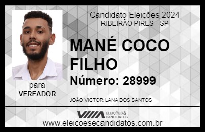 Candidato MANÉ COCO FILHO 2024 - RIBEIRÃO PIRES - Eleições