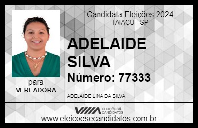 Candidato ADELAIDE SILVA 2024 - TAIAÇU - Eleições