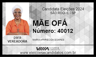 Candidato MÃE OFÁ 2024 - SÃO ROQUE - Eleições