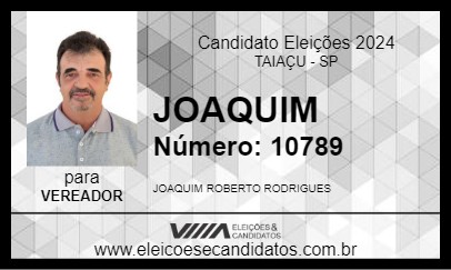 Candidato JOAQUIM 2024 - TAIAÇU - Eleições