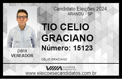 Candidato TIO CELIO GRACIANO 2024 - ARANDU - Eleições