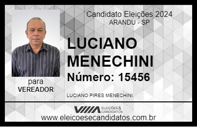 Candidato LUCIANO MENECHINI 2024 - ARANDU - Eleições