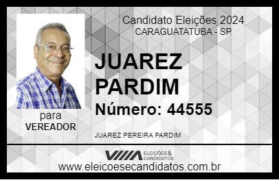 Candidato JUAREZ PARDIM 2024 - CARAGUATATUBA - Eleições