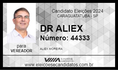 Candidato DR ALIEX 2024 - CARAGUATATUBA - Eleições