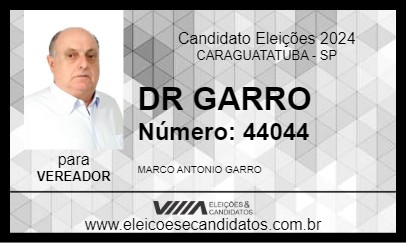 Candidato DR GARRO 2024 - CARAGUATATUBA - Eleições