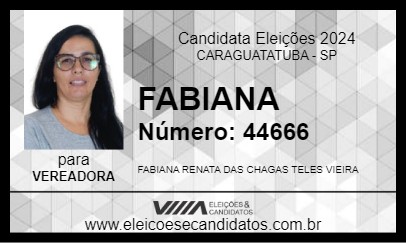 Candidato FABIANA 2024 - CARAGUATATUBA - Eleições