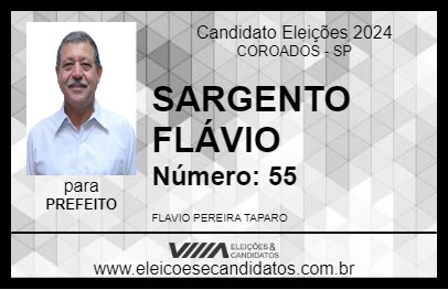 Candidato SARGENTO FLÁVIO 2024 - COROADOS - Eleições