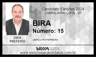 Candidato BIRA 2024 - CABRÁLIA PAULISTA - Eleições