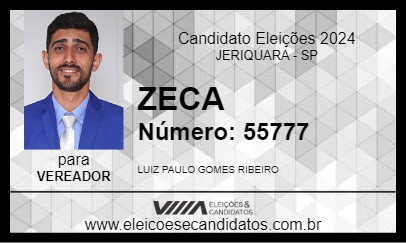 Candidato ZECA 2024 - JERIQUARA - Eleições