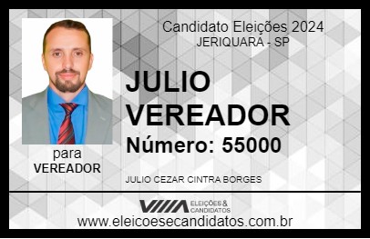 Candidato JULIO VEREADOR 2024 - JERIQUARA - Eleições