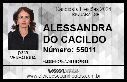 Candidato ALESSANDRA DO CACILDO 2024 - JERIQUARA - Eleições