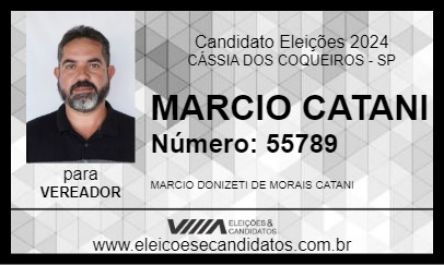 Candidato MARCIO CATANI 2024 - CÁSSIA DOS COQUEIROS - Eleições