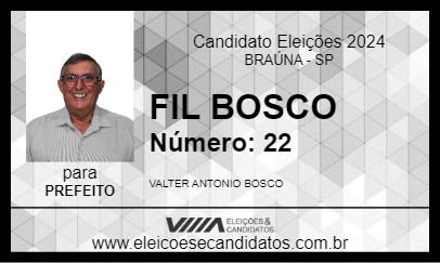 Candidato FIL BOSCO 2024 - BRAÚNA - Eleições