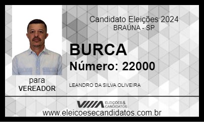 Candidato BURCA 2024 - BRAÚNA - Eleições