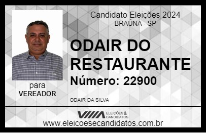 Candidato ODAIR DO RESTAURANTE 2024 - BRAÚNA - Eleições