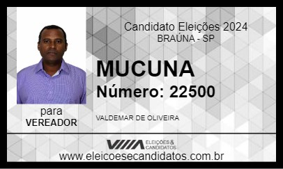 Candidato MUCUNA 2024 - BRAÚNA - Eleições