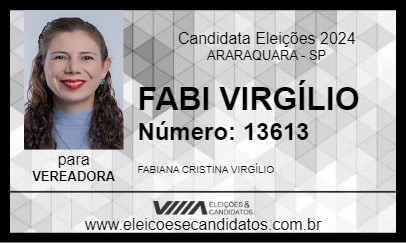 Candidato FABI VIRGÍLIO 2024 - ARARAQUARA - Eleições