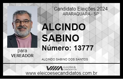 Candidato ALCINDO SABINO 2024 - ARARAQUARA - Eleições