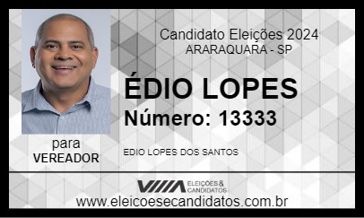 Candidato ÉDIO LOPES 2024 - ARARAQUARA - Eleições