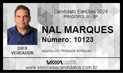 Candidato NAL MARQUES 2024 - PRADÓPOLIS - Eleições