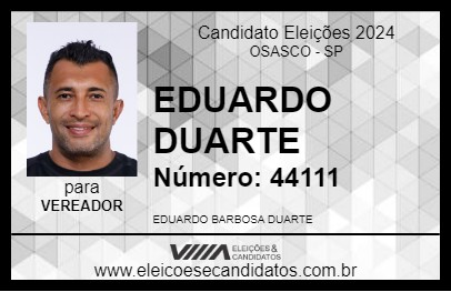 Candidato EDUARDO DUARTE 2024 - OSASCO - Eleições