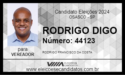 Candidato RODRIGO DIGO 2024 - OSASCO - Eleições