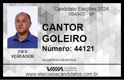 Candidato CANTOR GOLEIRO 2024 - OSASCO - Eleições