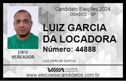 Candidato LUIZ GARCIA DA LOCADORA 2024 - OSASCO - Eleições