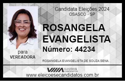 Candidato ROSANGELA EVANGELISTA 2024 - OSASCO - Eleições