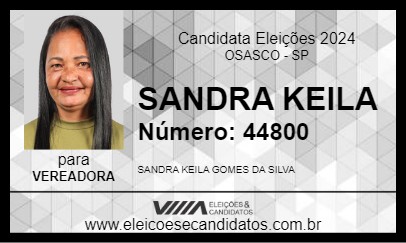 Candidato SANDRA KEILA 2024 - OSASCO - Eleições