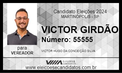 Candidato VICTOR GIRDÃO 2024 - MARTINÓPOLIS - Eleições