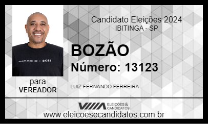 Candidato BOZÃO 2024 - IBITINGA - Eleições