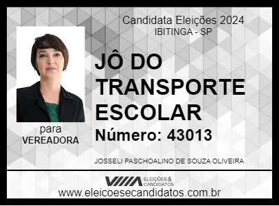 Candidato JÔ DO TRANSPORTE ESCOLAR 2024 - IBITINGA - Eleições