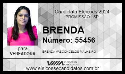 Candidato BRENDA 2024 - PROMISSÃO - Eleições