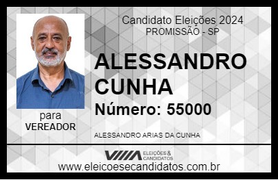 Candidato ALESSANDRO CUNHA 2024 - PROMISSÃO - Eleições