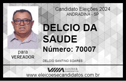 Candidato DELCIO SANTINO 2024 - ANDRADINA - Eleições